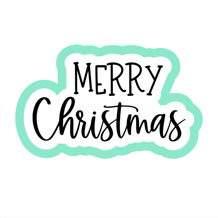 Merry Christmas Cookie Cutter STL Digital File