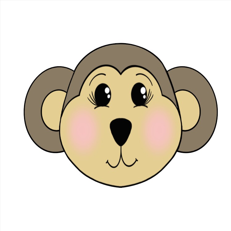 Monkey Face Cookie Cutter STL Digital File