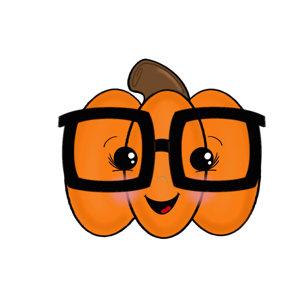 Nerdy Pumpkin Cookie Cutter STL Digital File