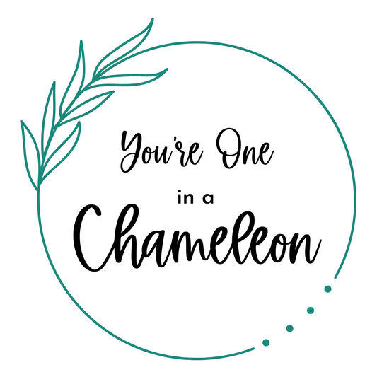 You're One in a Chameleon Circle Cookie Tag, 2 inch