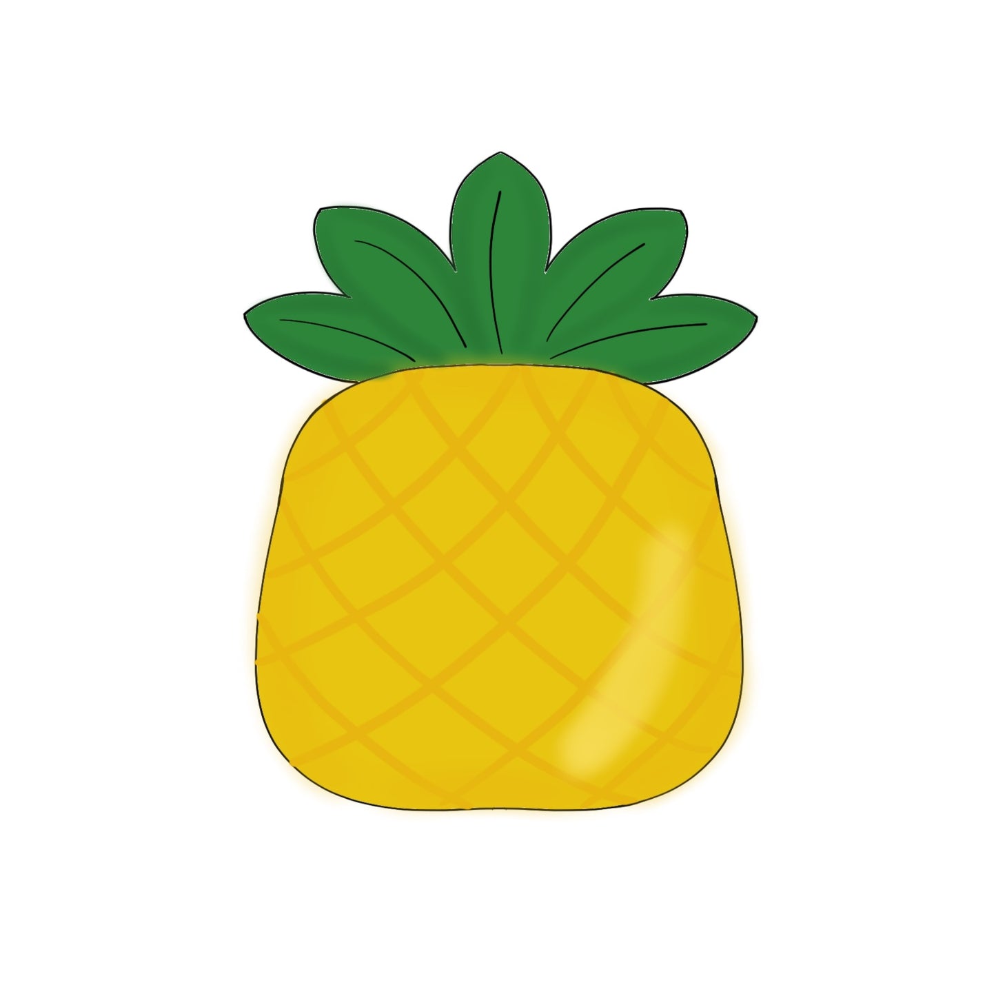 Pineapple Cookie Cutter STL Digital File