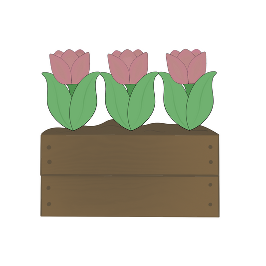 Tulip Planter Box Cookie Cutter STL Digital File