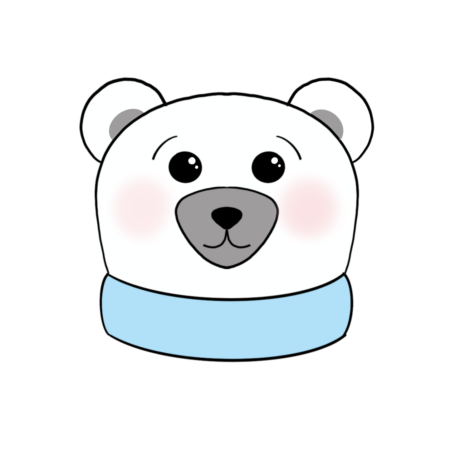 Polar Bear Head Cookie Cutter STL Digital File