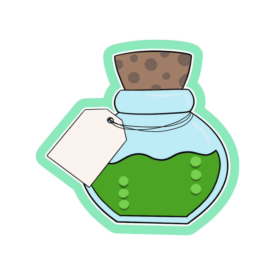 Potion Bottle with Tag Cookie Cutter