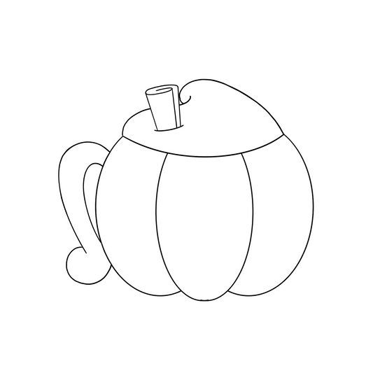 Pumpkin Mug Cookie Cutter STL Digital File