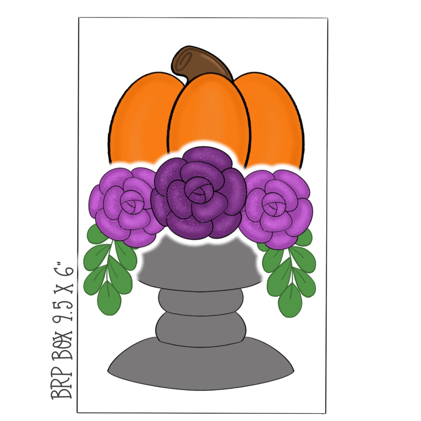 Floral Pumpkin Urn Puzzle Cookie Cutter STL Digital File