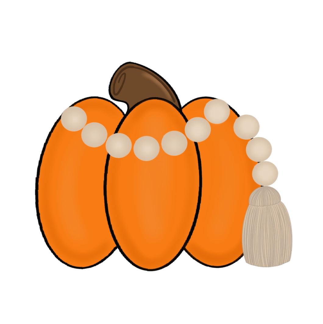 Pumpkin with Beads Cookie Cutter STL Digital File