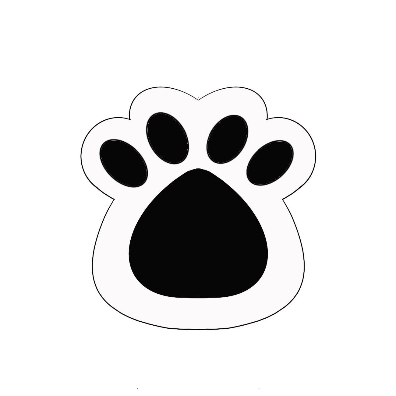Dog Paw Cookie Cutter STL Digital File