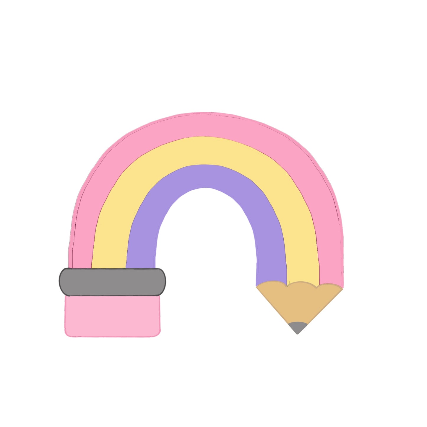 Rainbow Pencil Cookie Cutter STL Digital File