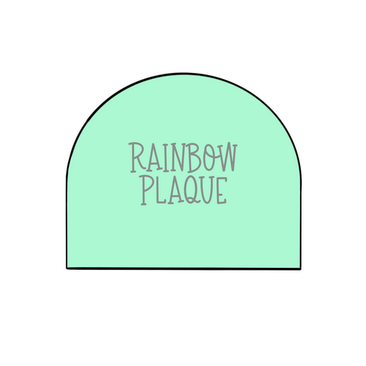 Rainbow Plaque Cookie Cutter STL Digital File