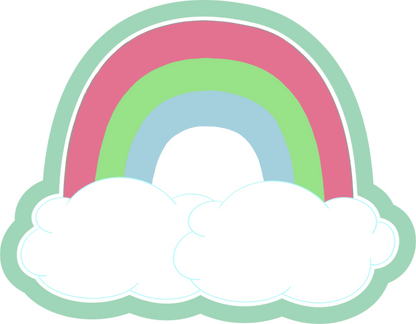 Rainbow over Clouds Cookie Cutter STL Digital File