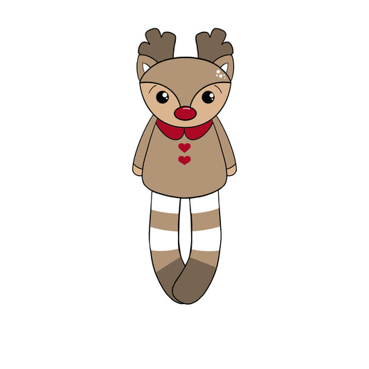Reindeer Plushie Cookie Cutter STL Digital File