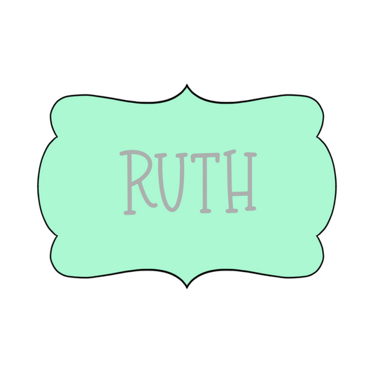 Ruth Plaque Cookie Cutter STL Digital File