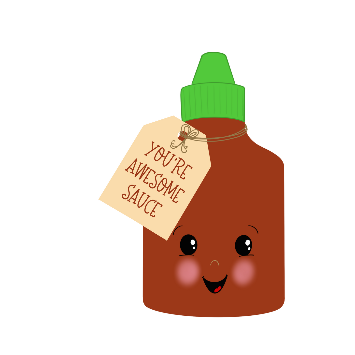Sauce Bottle with Tag Cookie Cutter STL Digital File