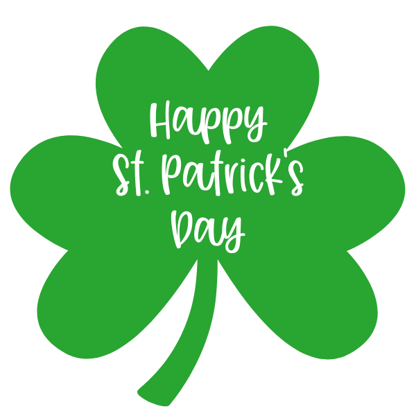 Happy St. Patrick's Day Shamrock Cookie Tag, 2 inch