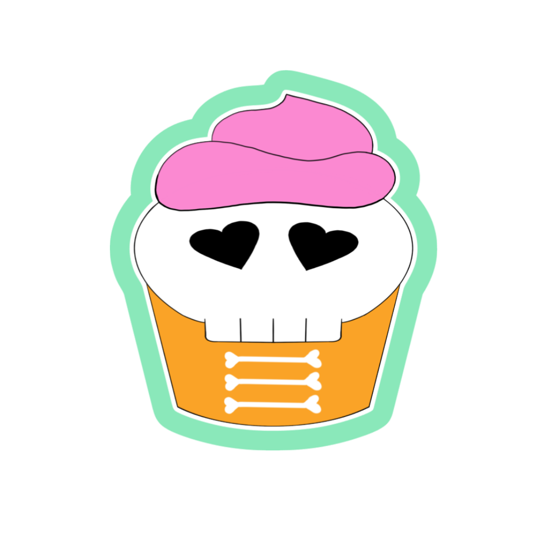 Skull Cupcake Cookie Cutter STL Digital File