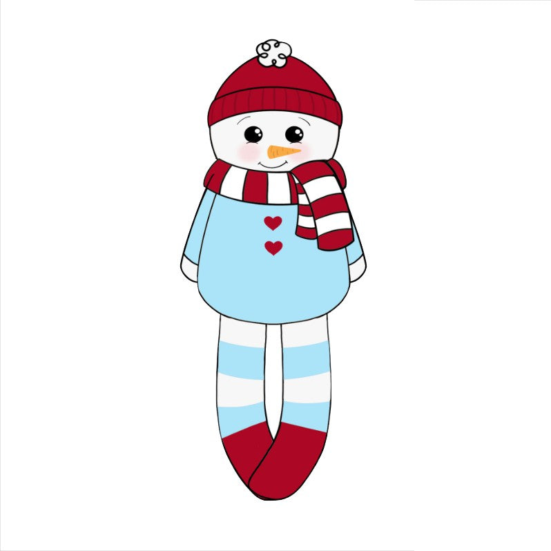 Snowman Plushie Cookie Cutter STL Digital File
