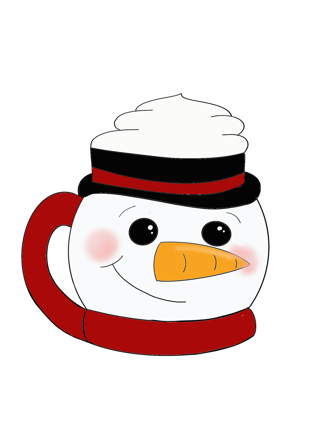 Snowman Mug Cookie Cutter STL Digital File