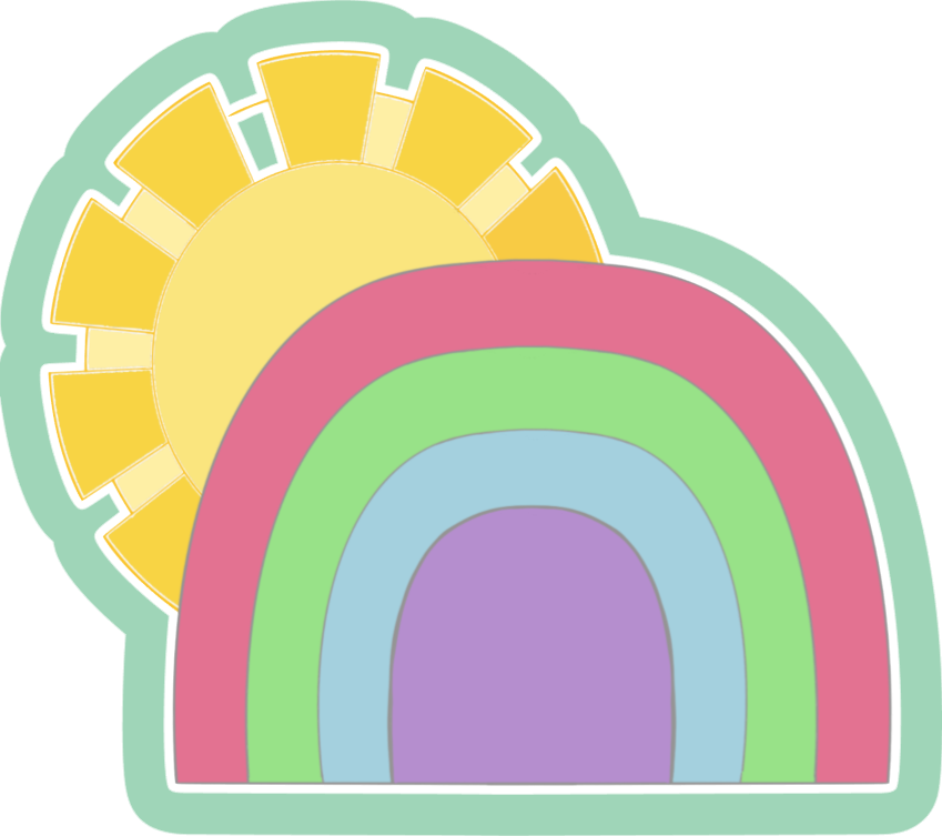 Sunny Rainbow Cookie Cutter STL Digital File