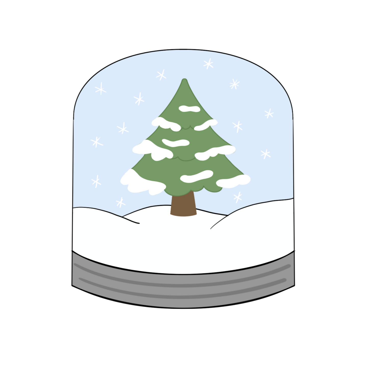 Tall Snow Globe Cookie Cutter STL Digital File