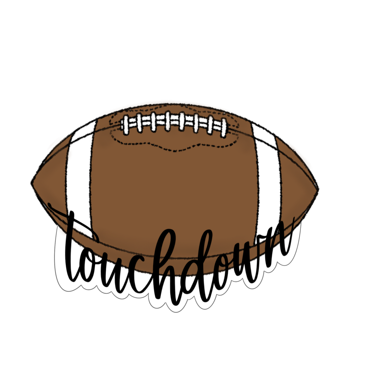 Touchdown Football Cookie Cutter STL Digital File
