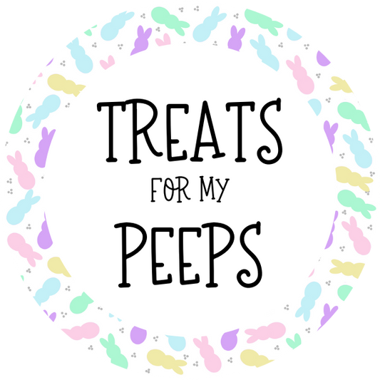 Treats for My Peeps Cookie Tag, 2 Inch Circle