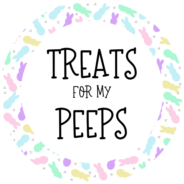 Treats for My Peeps Cookie Tag, 2 Inch Circle