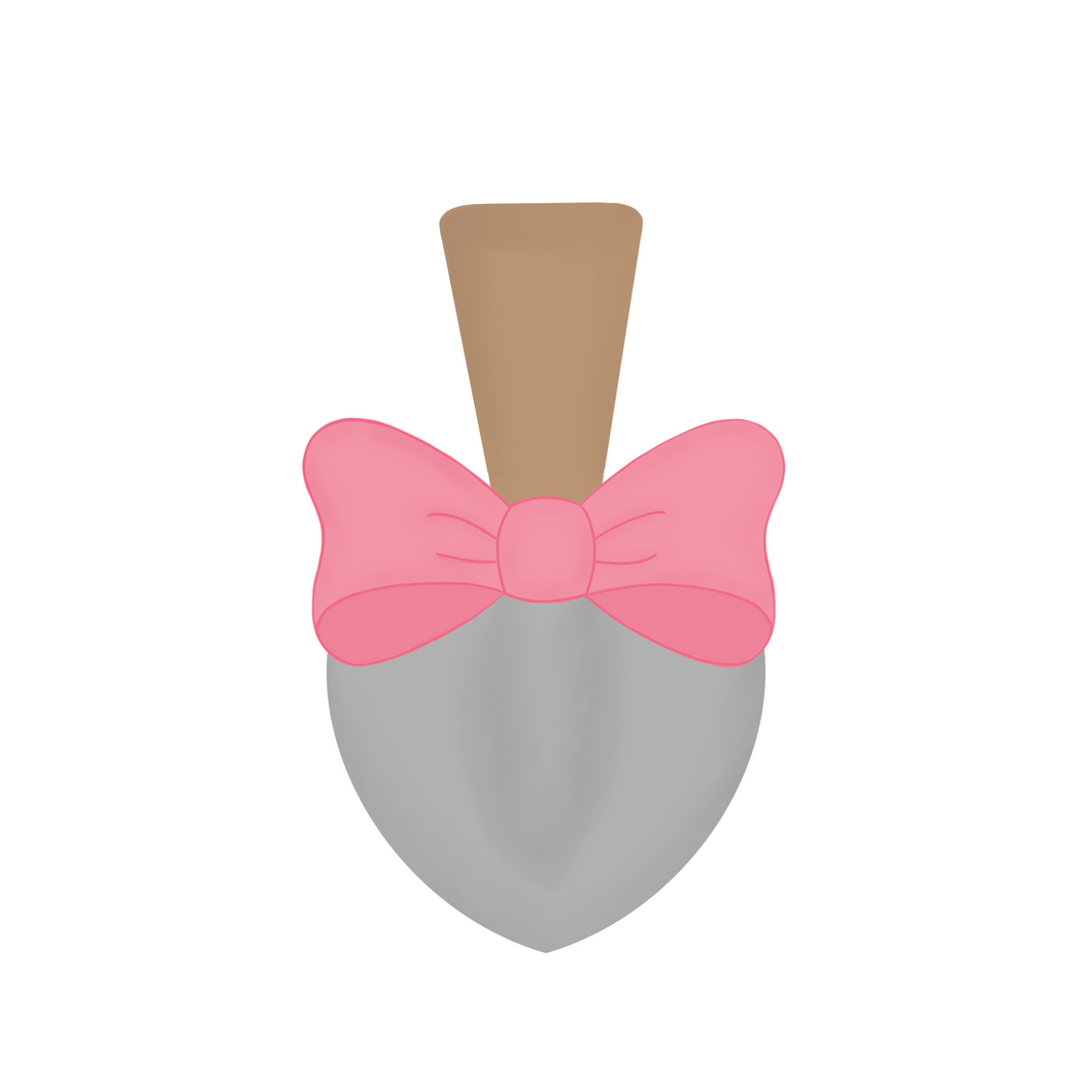 Trowel with Bow Cookie Cutter STL Digital File