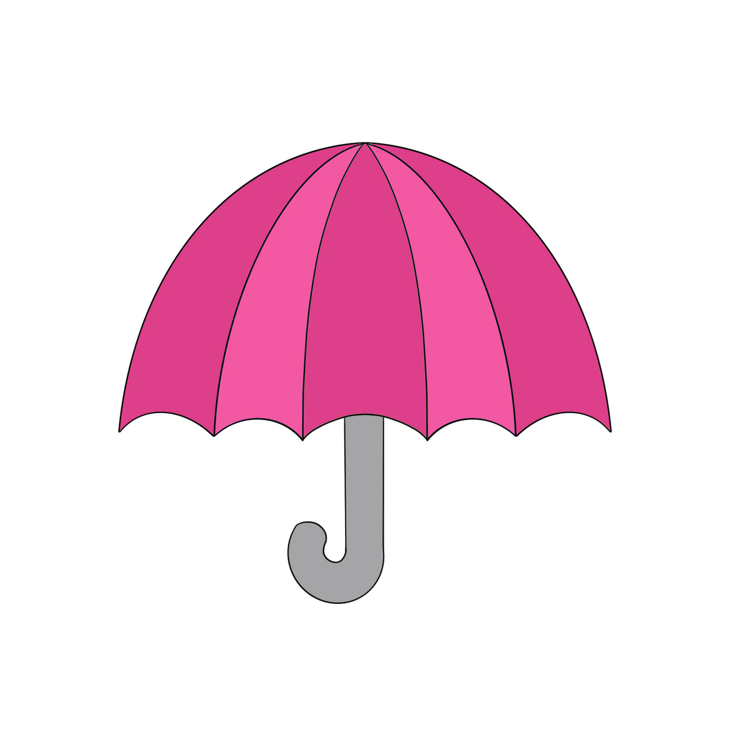 Umbrella Cookie Cutter STL Digital File