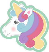 Load image into Gallery viewer, Unicorn Head Cookie Cutter STL Digital File
