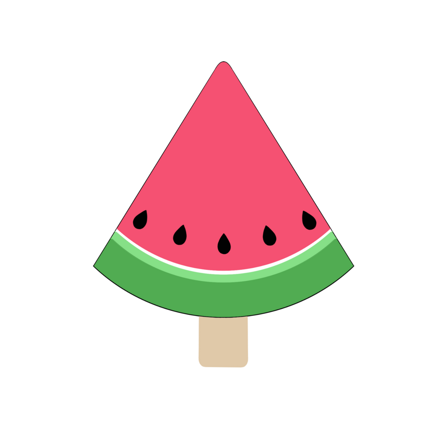 Watermelon Popsicle Cookie Cutter STL Digital File