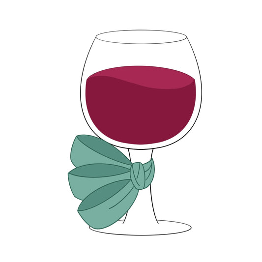 Wine Glass with Bow STL Digital File