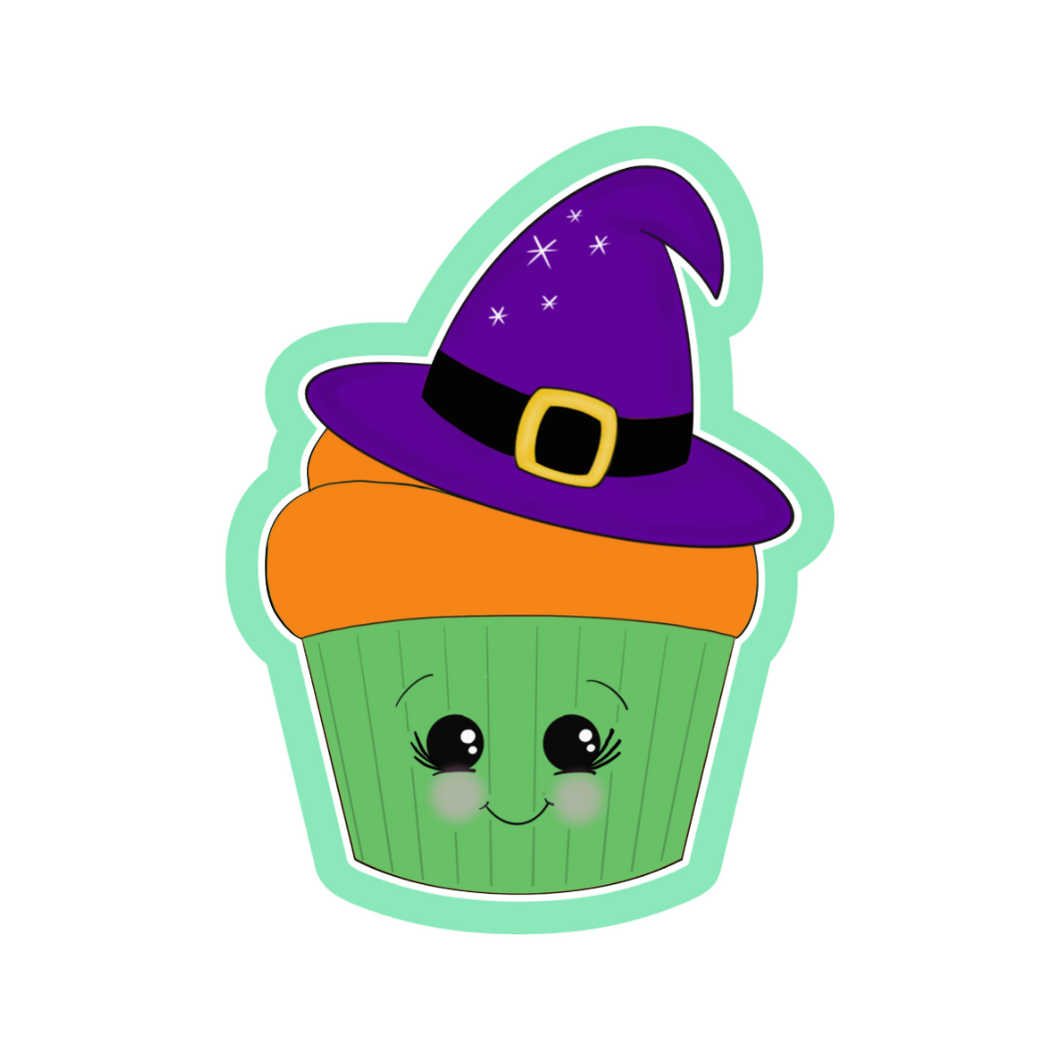 Witch Cupcake Cookie Cutter STL Digital File