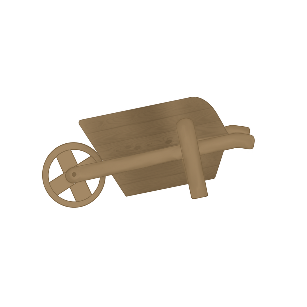 Wood Wheelbarrow Cookie Cutter STL Digital File