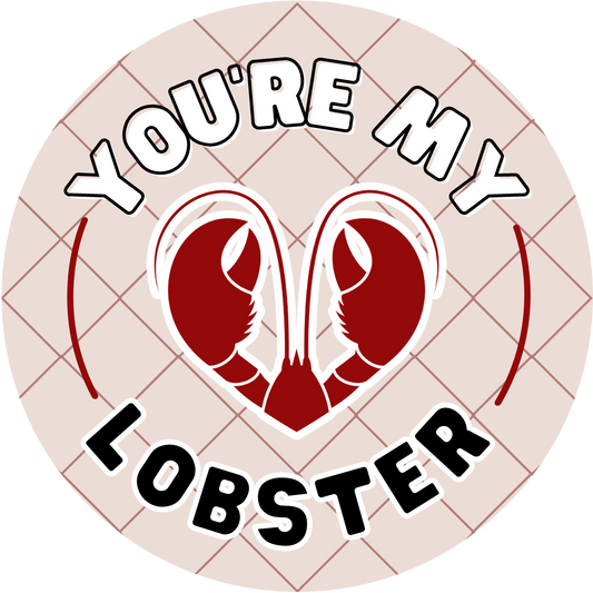 You're My Lobster Cookie Tag, 2 inch