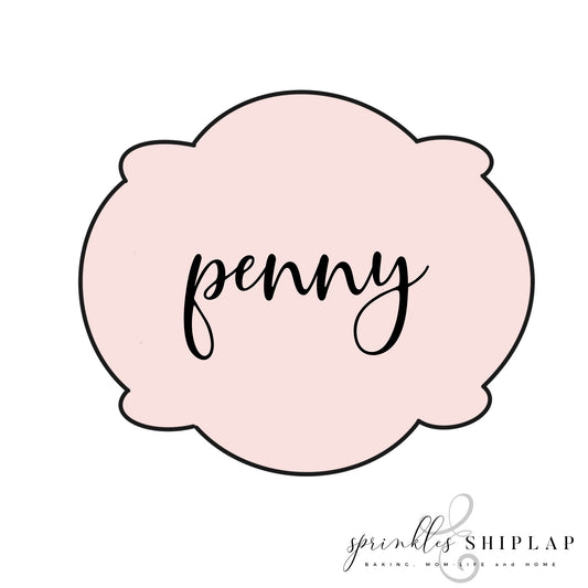 Penny Plaque Cookie Cutter STL Digital File