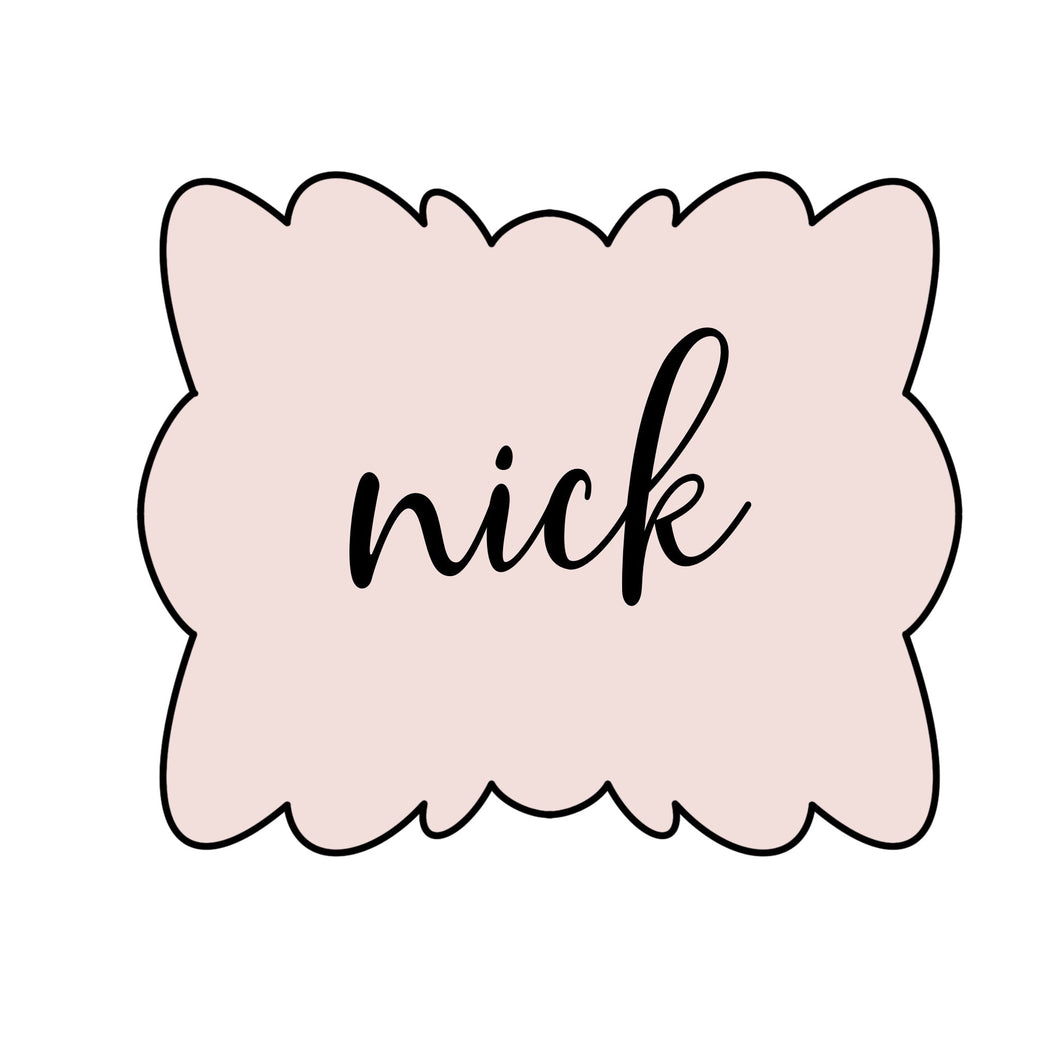 Nick Plaque Cookie Cutter